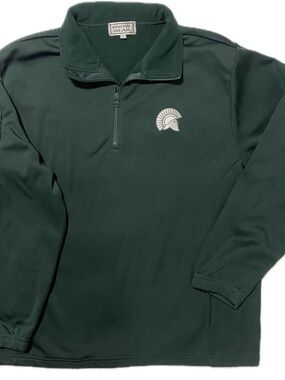 Know Wear Michigan State Spartans Dark Green Quarter-Zip Pullover  size L
